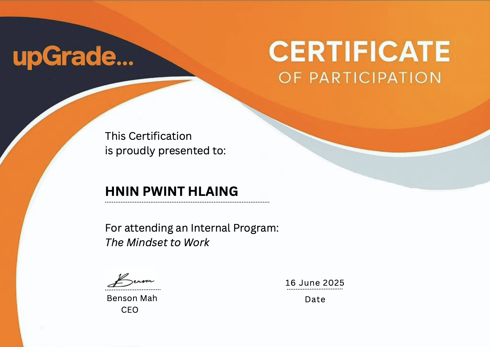 Certificate preview